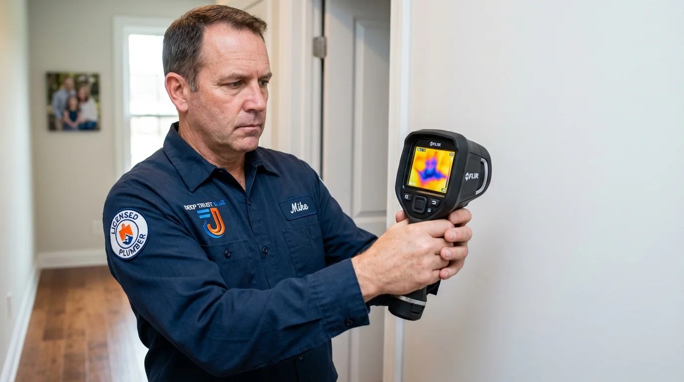 Thermal imaging leak detection by Johns Plumbing LLC in Roan Mountain